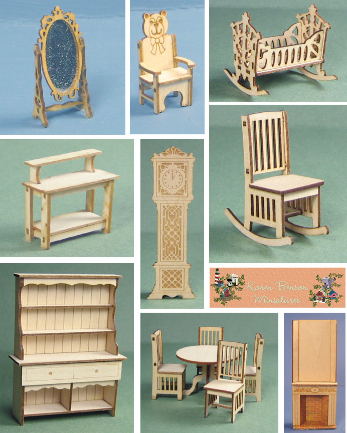old fashioned dolls house furniture