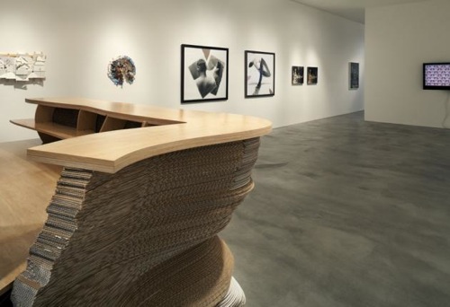 Undulating Layered Cardboard Desk