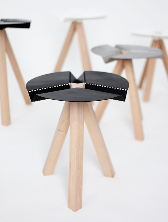 folded metal furniture