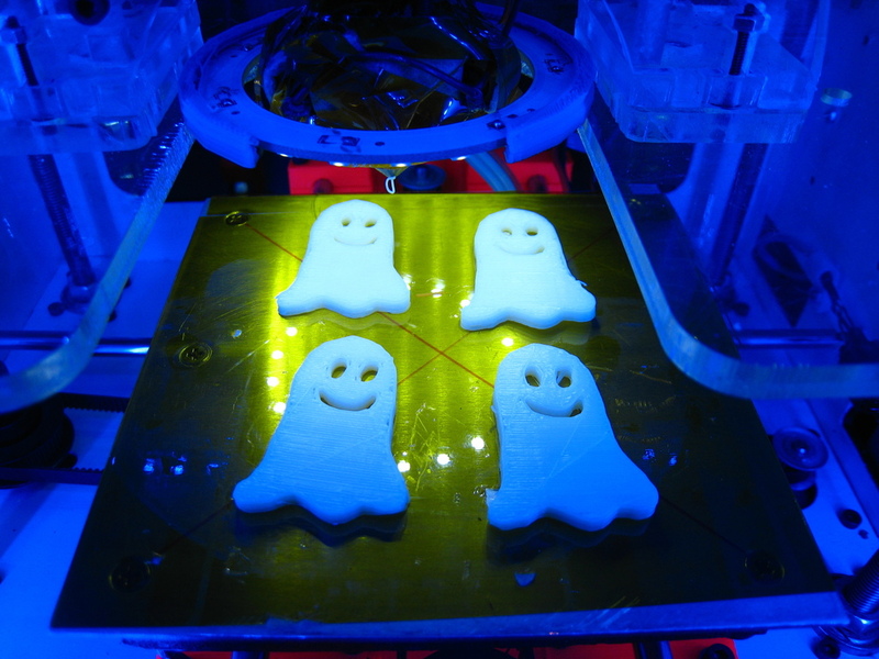 Ghost fridge magnets printed by botbuilderdotnet