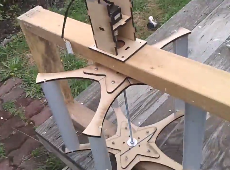 Laser Cut Vertical Axis Wind Turbine This