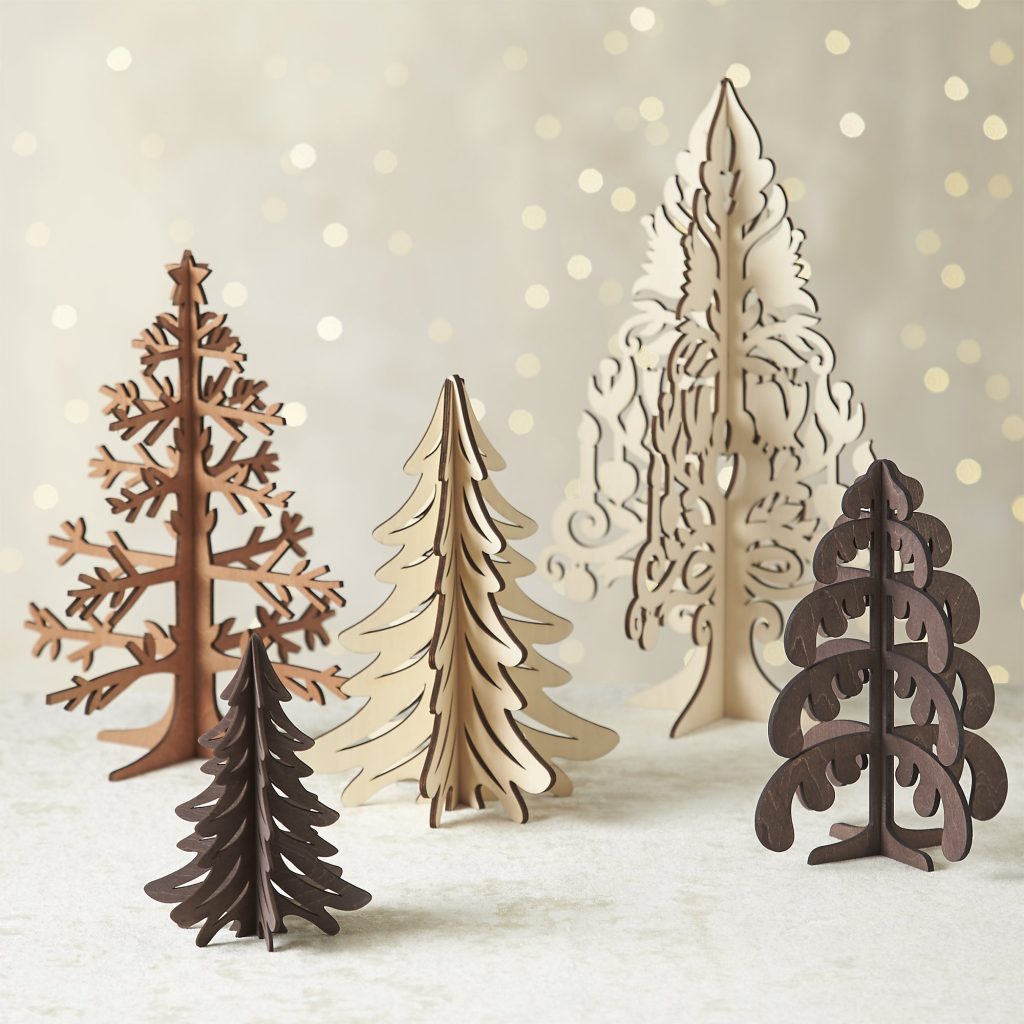 laser-cut-wood-christmas-trees