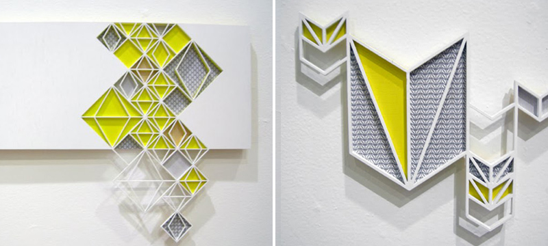 Laser cut white acrylic artwork from Sandra Fettingis