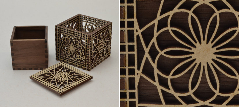 Laser cut MDF decorative boxes from CedarStreetDesign