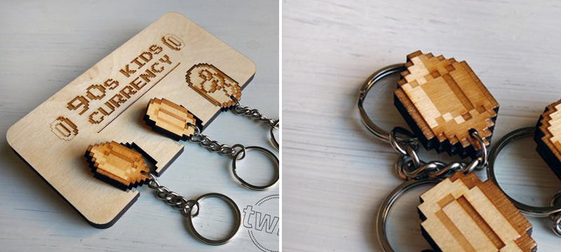 Laser cut birch key holder from TwikiConcept