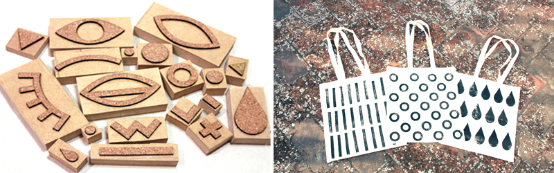 Laser Cut Cork Stamps