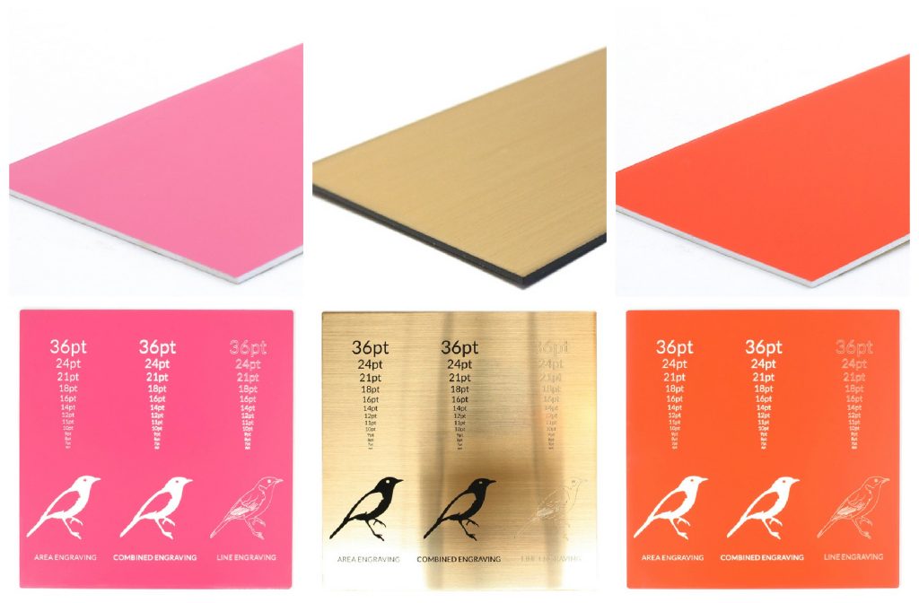 Pink Gold Orange Acrylic Sheets And Engraving