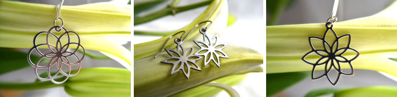 GioGio Design Laser Cut Floral Metal Jewelery