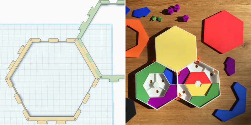 Sayre Brothers PentaHex Board Game Paper Prototype