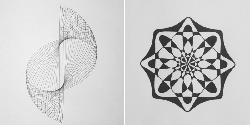 Spirograph Inspired Wild Gears Completed Drawings