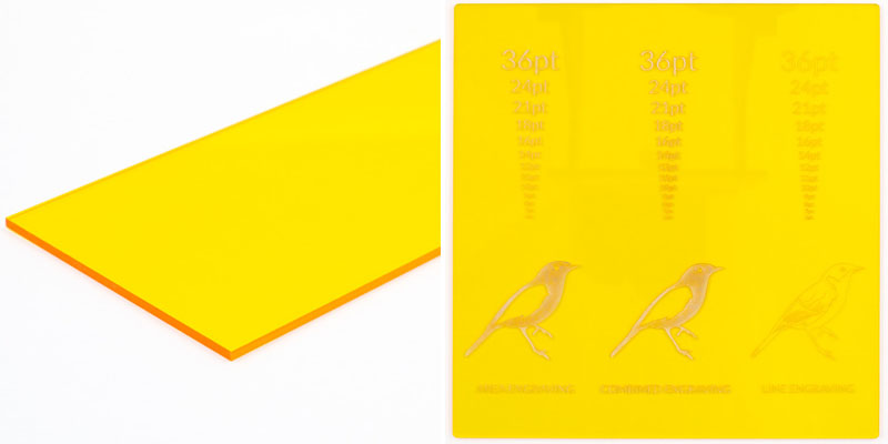 Yellow Tinted Acrylic Sheet