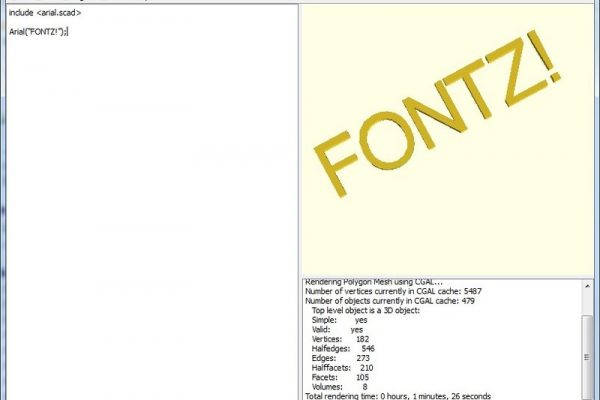 OpenSCAD fonts