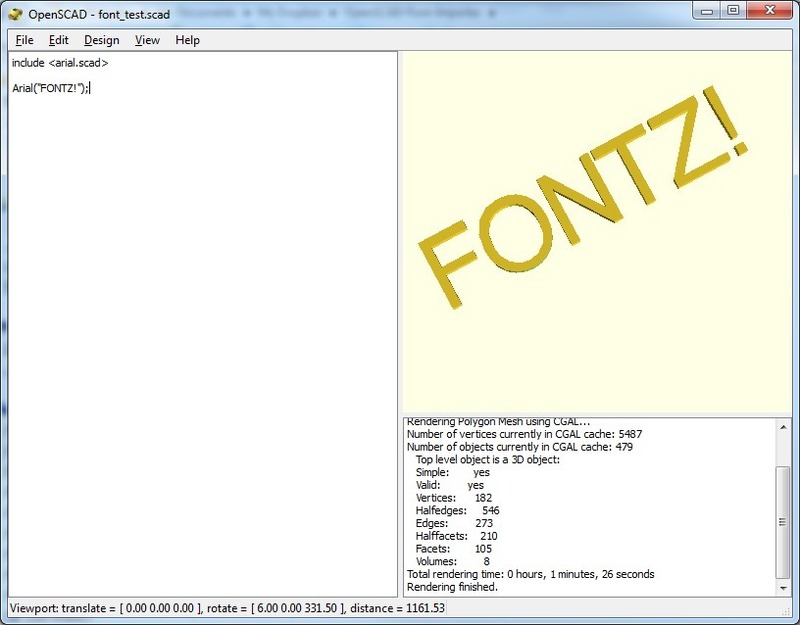 openscad font openscad font