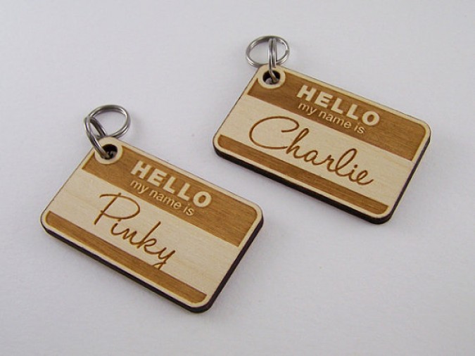 corporate name tag key chains