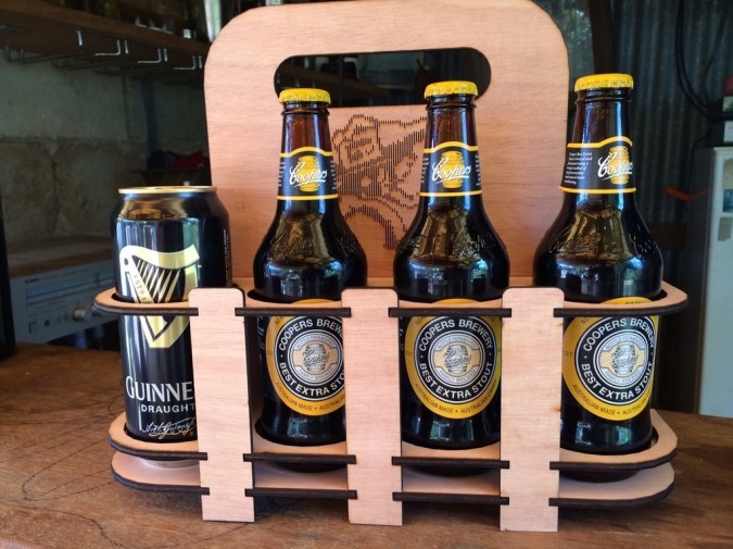 Laser Cut Beer Caddy Tom Keddie