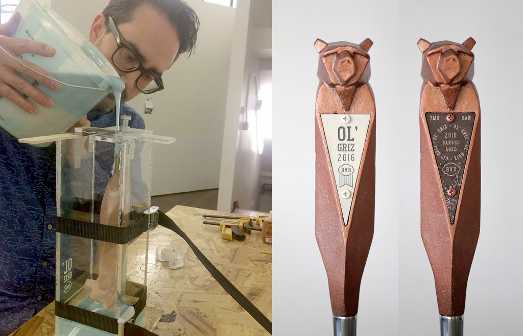 Boone Valley Brewing Ol Griz Custom Beer Tap Handles