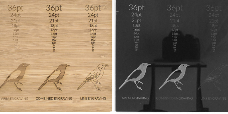 Bamboo And Acrylic Laser Engraving Comparison