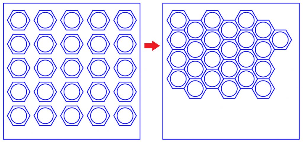 Hexagon Nesting Example