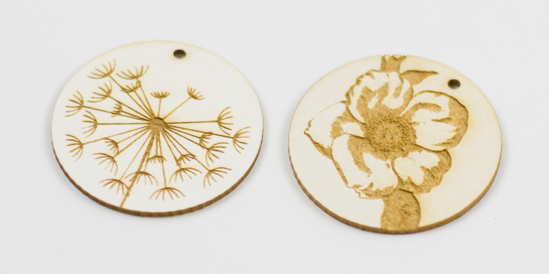 Laser Cut Beige Taskboard Pendants