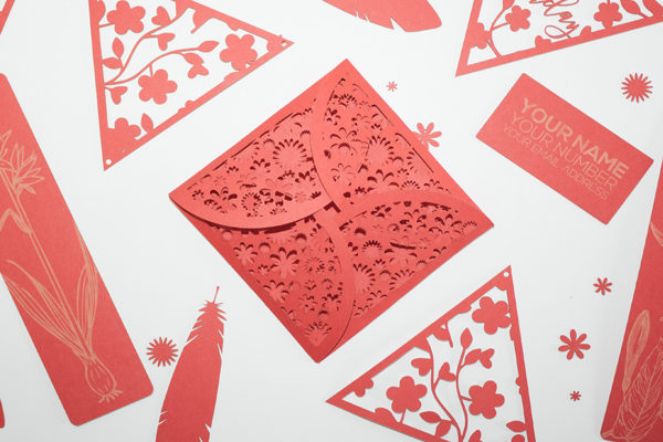 Laser Cut Red Cardstock