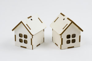 Laser Cut White Taskboard Houses