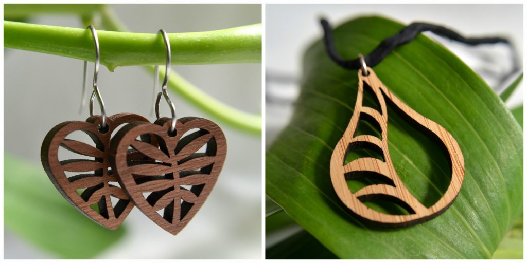 Laser Cut Wood Jewelry