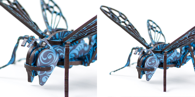 Baroque Printed MDF Blue Bug