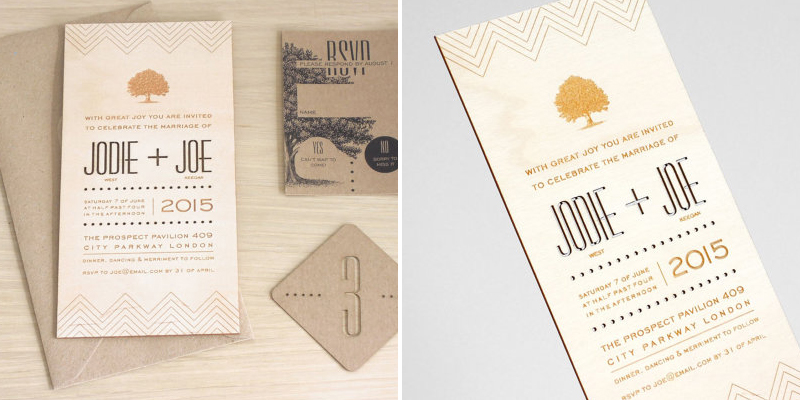 Laser Cut Wedding Invitations