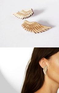 Laser Cut Products 05 - VectorCloud Wing Earrings