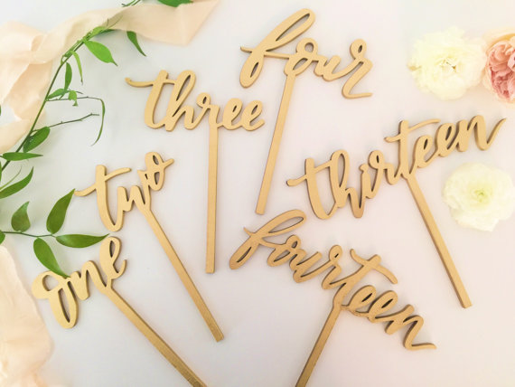 Laser Cut Products 30 - LettersToYou Table Numbers