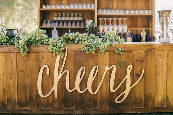 Laser Cut Products 31 - Cheers Wedding Sign