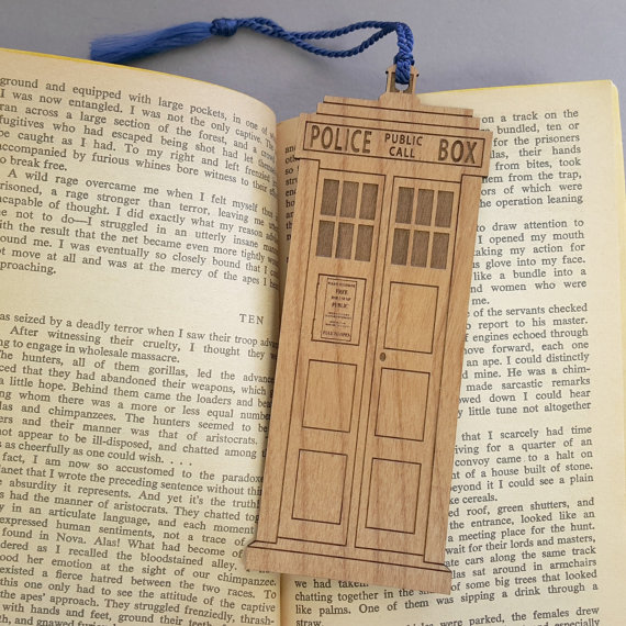 Laser Cut Products 39 - VectorEngraving TARDIS Bookmark