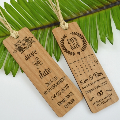 Laser Cut Products 40 - Save The Date Bookmarks