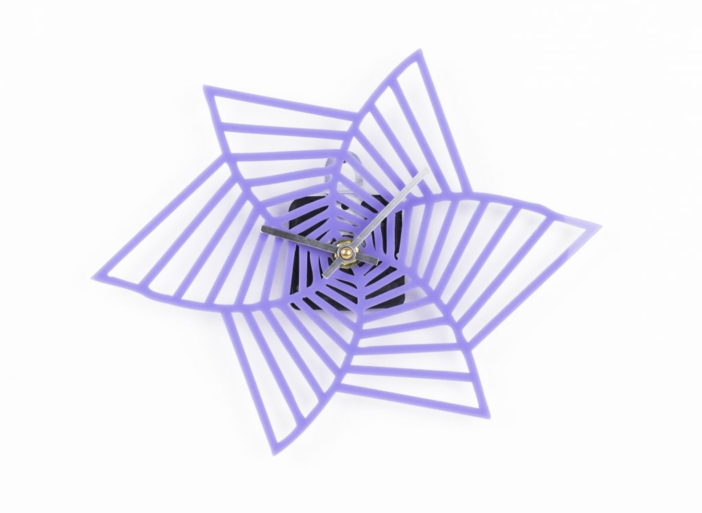 7 Purple Acrylic Sheet - Geometric Clock