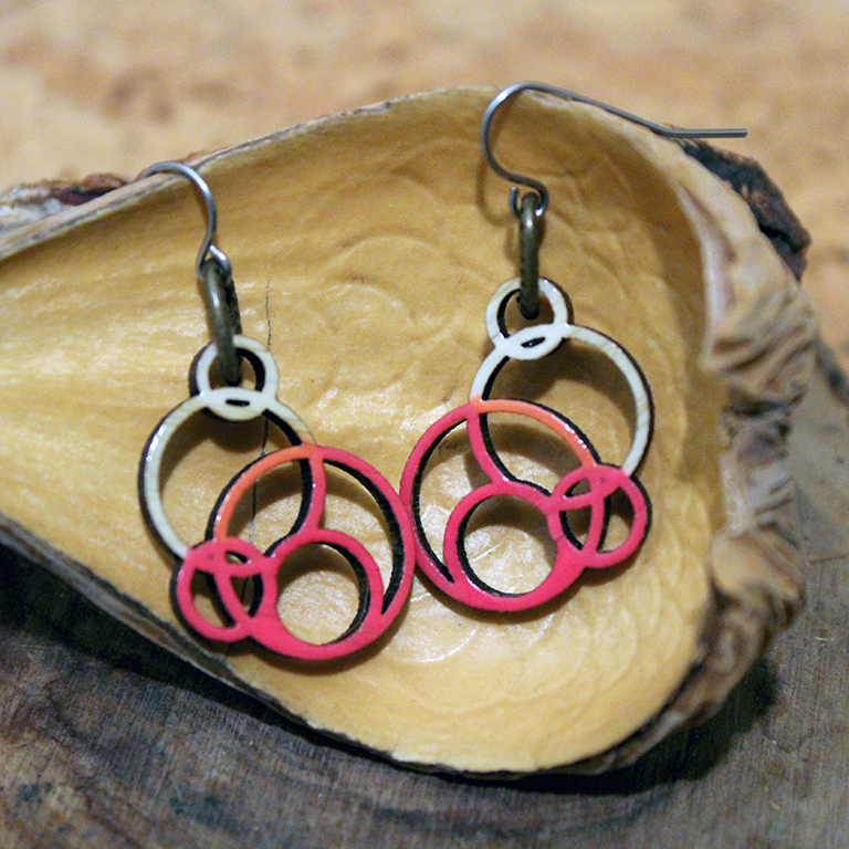 Melanie Lynn Design 11 - Unique Wooden Jewelry - Hand Painted Bamboo