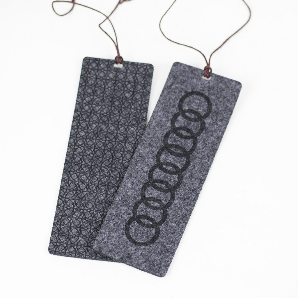 Synthetic Felt 4 - Grey Bookmarks