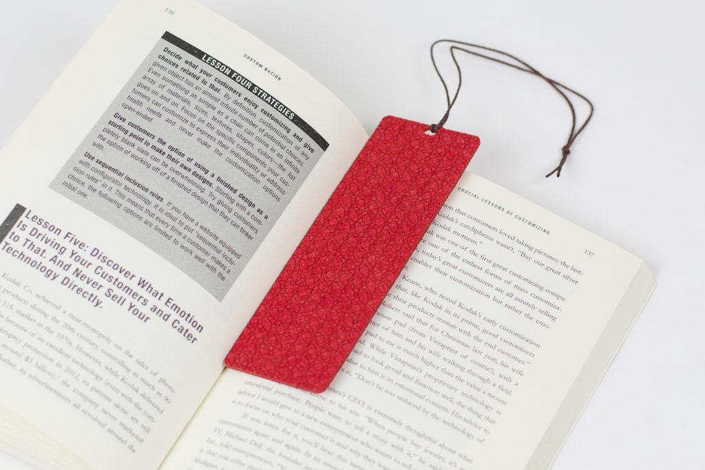 Synthetic Felt 7 - Red Bookmark