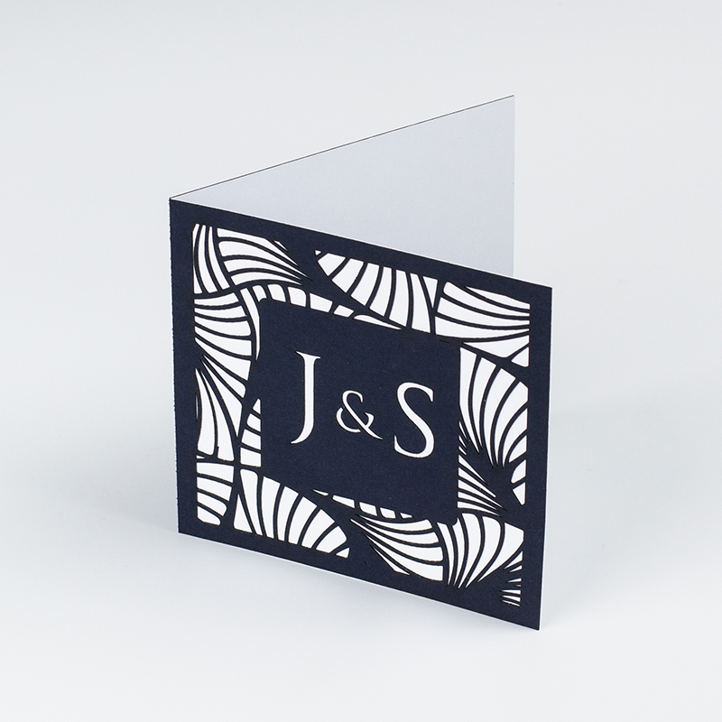 Cardstock Paper 12 - Navy Blue Wedding Invitation