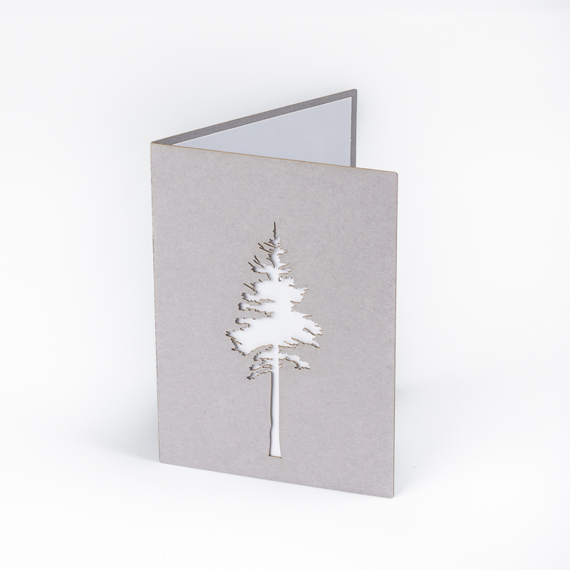 Cardstock Paper 7 - Grey Tree Greeting Card