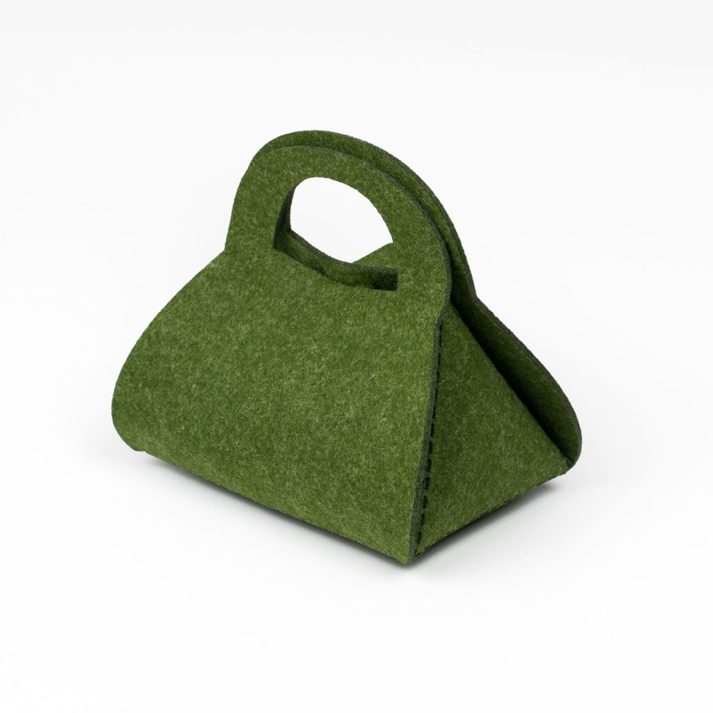 Premium Synthetic Felt 3 - Army Green Purse