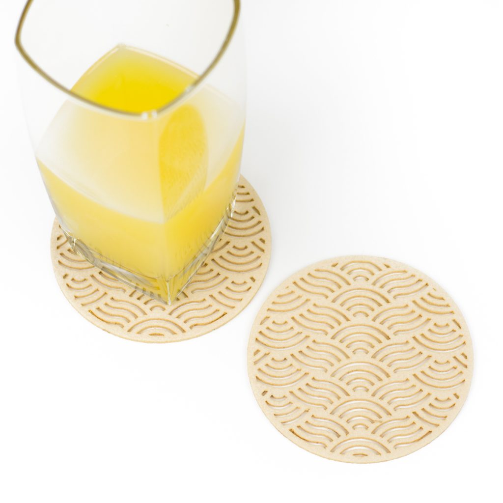 Premium Synthetic Felt 5 - Bone Coasters