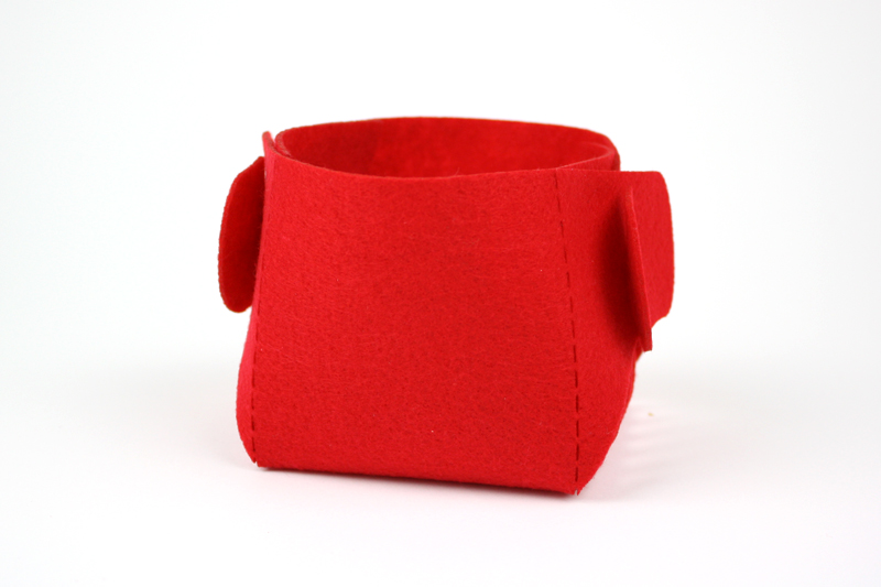 Red Synthetic Felt 6 - Bucket