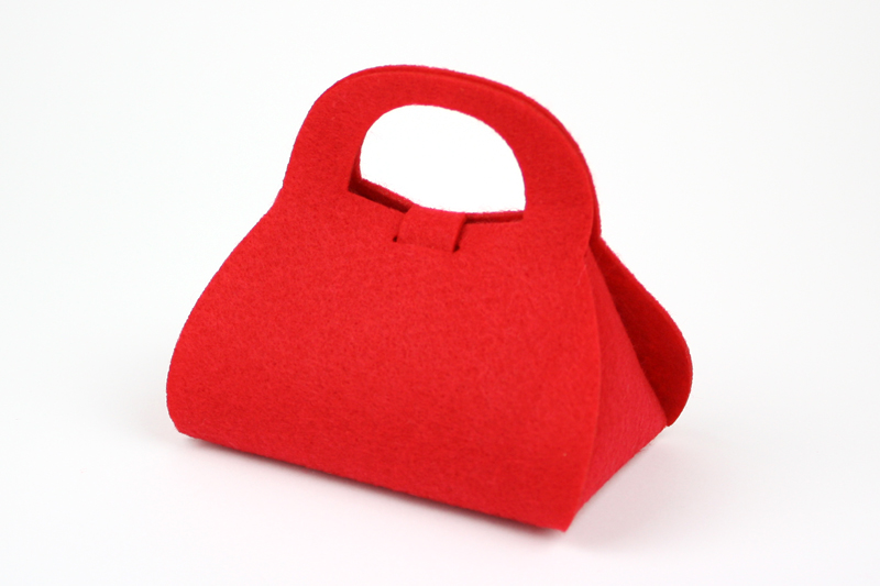 Red Synthetic Felt 7 - Purse