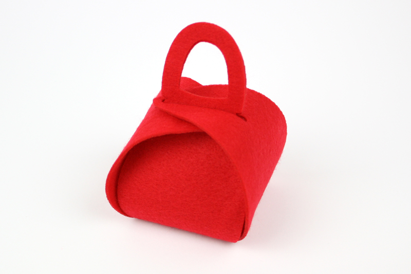 Red Synthetic Felt 8 - Gift Bag