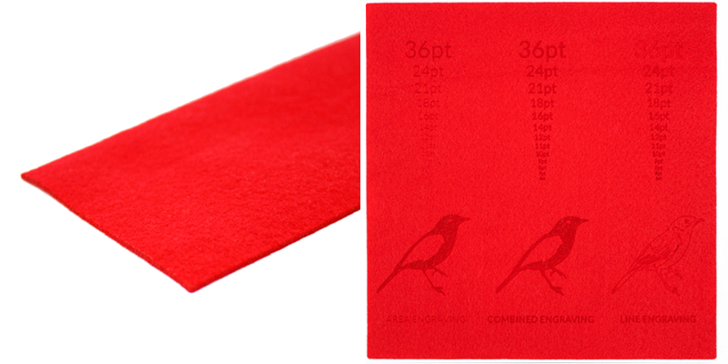 Red Synthetic Felt Sheet