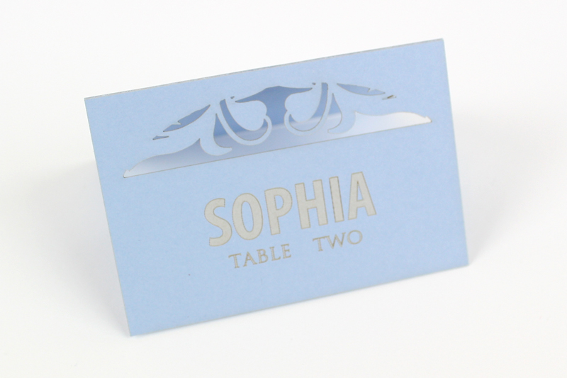 Swallow Blue Cardstock Paper 7 - Wedding Place Setting