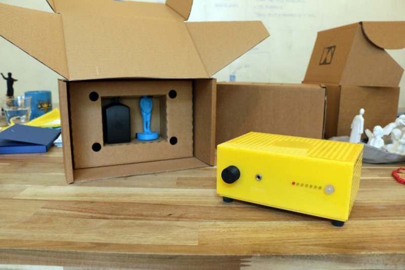 Electronics Project Boxes 11 - Yellow Acrylic Museum Box