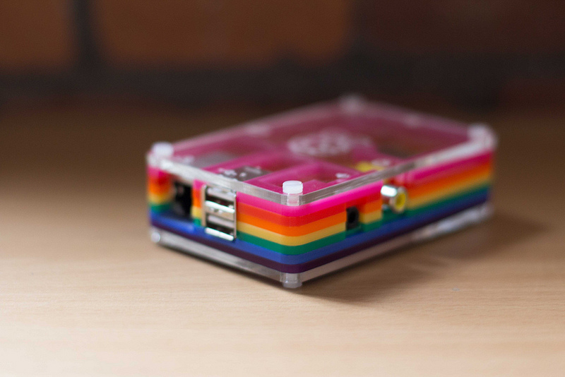Electronics Project Boxes- Rainbow Color Acrylic PiBow