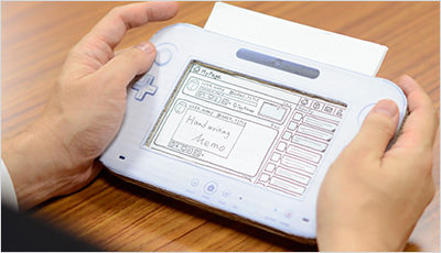 User testing cardboard prototype