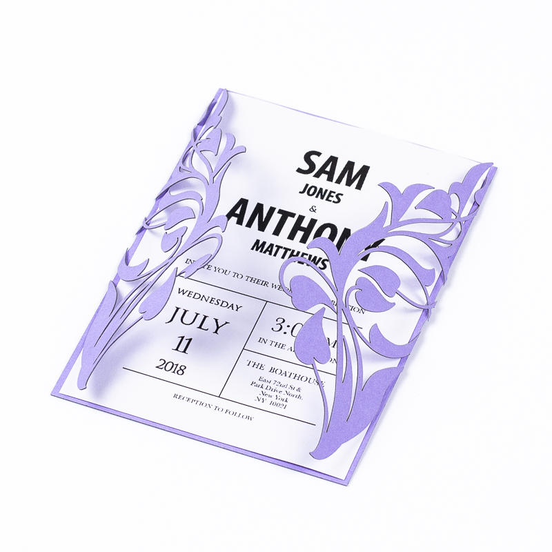 Cardstock Paper 12 - Lilac Wedding Invitation